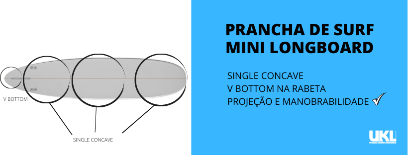 prancha minii long tem fundo single concave com v bottom na rabeta